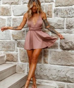 Selfie Leslie Ariana Multiway Mini Dress Mocha Bestsellers