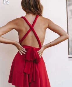 Selfie Leslie Ariana Multiway Mini Dress Red