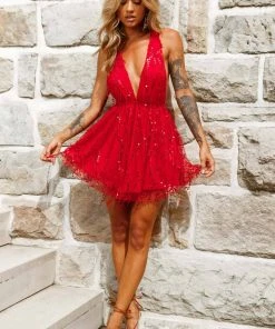 Selfie Leslie Ariana Sequin Mini Party Dress