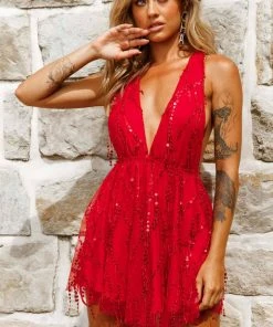 Selfie Leslie Ariana Sequin Mini Party Dress