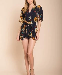 Selfie Leslie Abril Floral Romper Navy