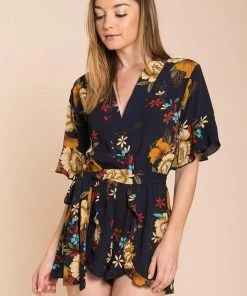 Selfie Leslie Abril Floral Romper Navy