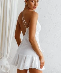 Selfie Leslie New In Casa Del Mar One-Shoulder Mini Dress White