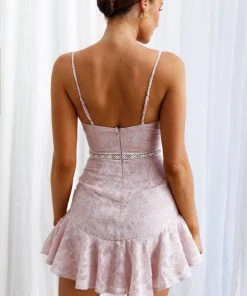 Selfie Leslie New In Surabaya Twist Bust Textured Mini Dress Blush