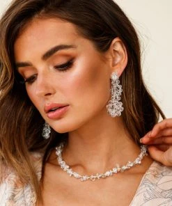 Selfie Leslie Clearance Don't Wait Up Beaded Earrings Clear New Accessories