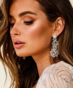 Selfie Leslie Clearance Don't Wait Up Beaded Earrings Clear New Accessories