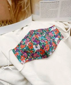 Selfie Leslie Clearance Wildflower Mask Floral Print Orange