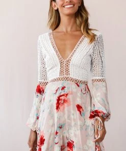 Selfie Leslie Sales Shop 63 Selfie Leslie Carson Crochet Details Dress Floral Pink